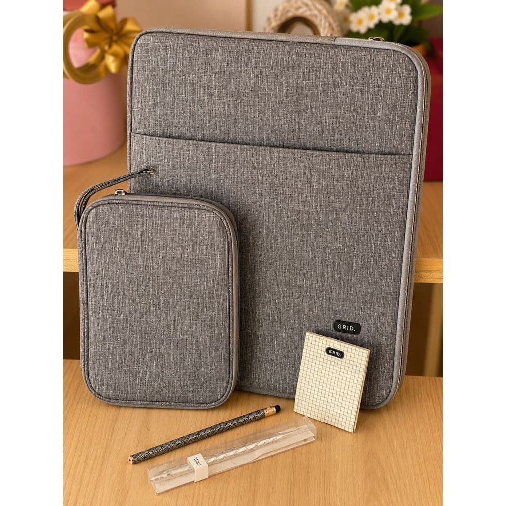 Kit Case Pasta Protetora Notebook  Estojo Organizador + Acessórios