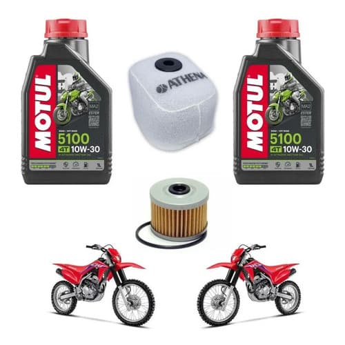Kit Revisao Oleo Filtro Ar Oleo Motul Honda Crf250f Crf 250f