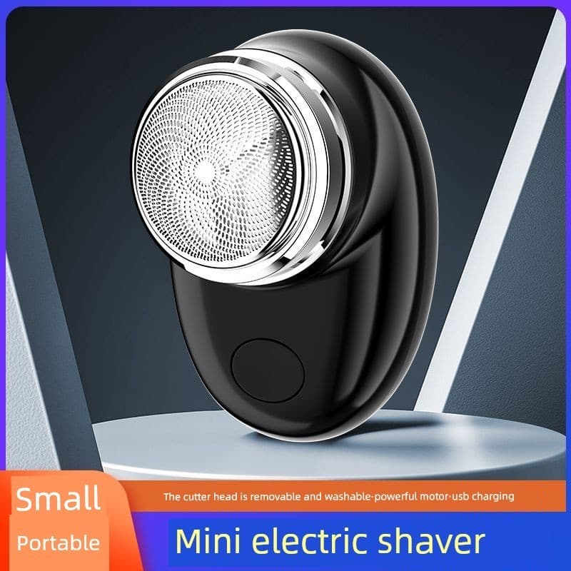 Pequeno canhão de aço Mini barbeador elétrico portátil viagem navalha dormitório doméstico recarregável faca barba
