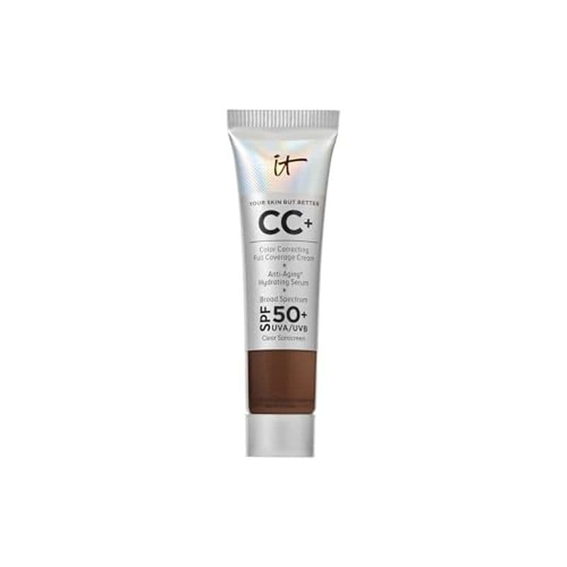 IT Cosmetics CC + Cream-Base Natural De Cobertura Total Com Fps 50 + , Corretor De Cores & amp ; Soro Hidratante Antienv