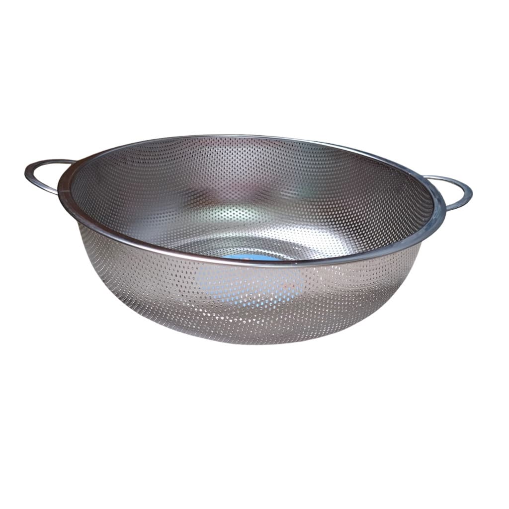 Escorredor De Macarrão E Arroz Inox Premium Com Alça 28,5cm