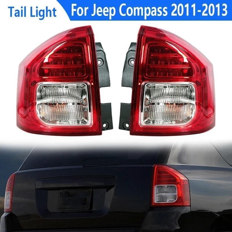 Carro LED Luz Traseira Para Jeep Compass 2011-2013 Amortecedor Traseiro Cauda Parar Lâmpada De Freio Sinal Volta Aviso 5