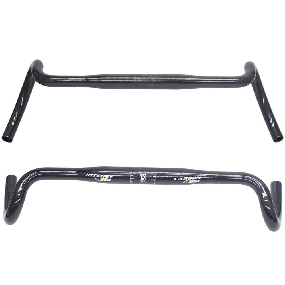 Ritchey WCS Guiador De Bicicleta De Cascalho De Carbono 31.8 Mm Exotropismo Road Cyclocross Bend Bar Preto Brilhante 400