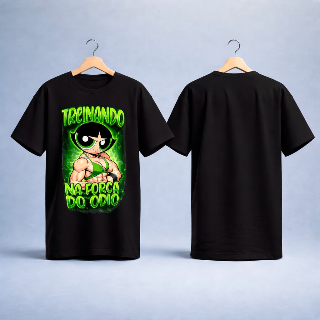 Camiseta Tshirt Camisa Super Poderosas Peita Oversize Academia Musculação Fitness