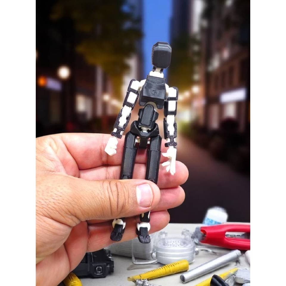 Boneco 100% Articulado Dummy 13 Figura de Ação Brinquedo Manequim Presente Infantil 14cm DESMONTADO Preto