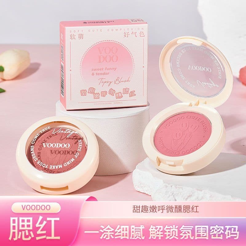 Paleta de Blush VOODOO Baixa saturação Natural fosco suave fofo desejo puro ins atmosfera de sensação de rede novato bar