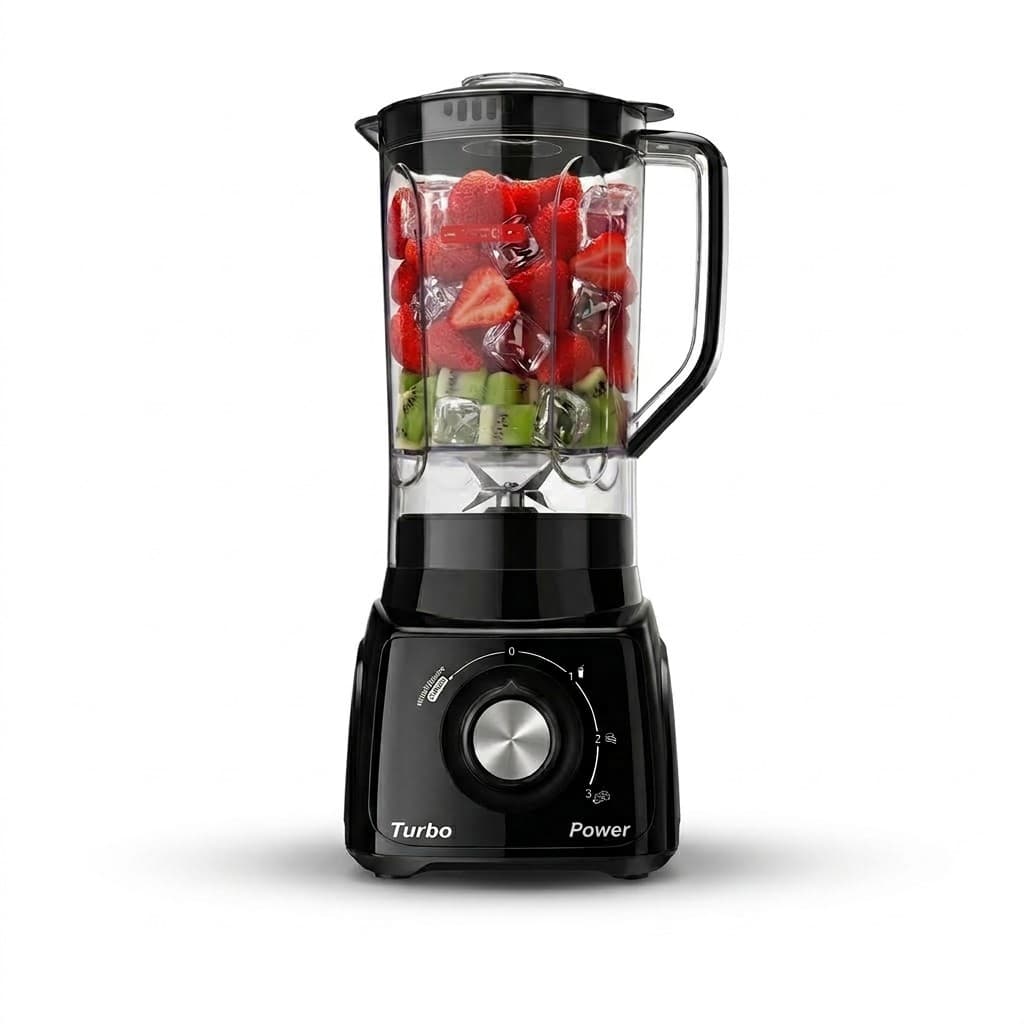 Liquidificador Mondial L-99 FB Turbo Power 550W 2,2L Com Filtro Inox Preto 3 Velocidades