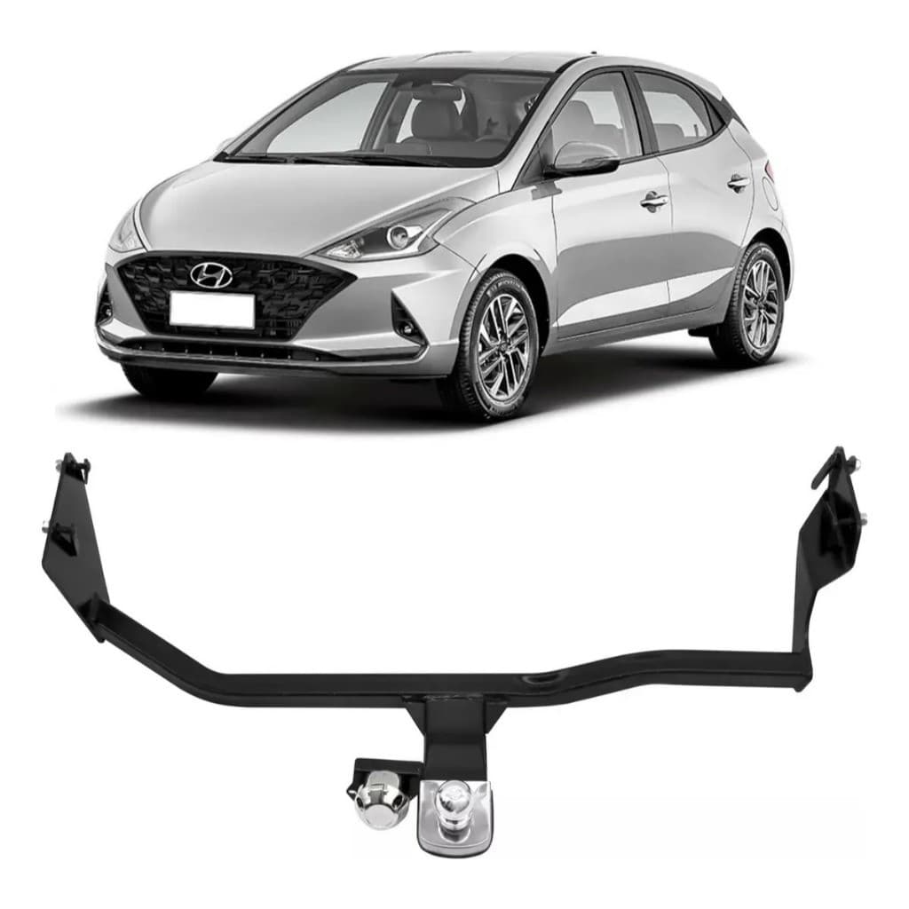 Engate Reboque Fixo HB20 Hatch 2020 2021 20222 2023 2024 2025 2026 700kg Homologado