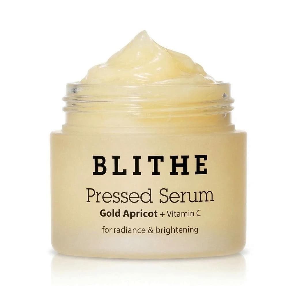 BLITHE Sérum Compacto Gold Apricot Com Ácido Kójico e Vitamina C |   Sérum Iluminador para o Rosto |   Glass Skin, Creme