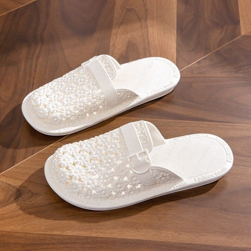 Buraco sapatos senhoras verão casa ao ar livre usar meia chinelos escritório Baotou preguiçoso Muller moda sapatos de re