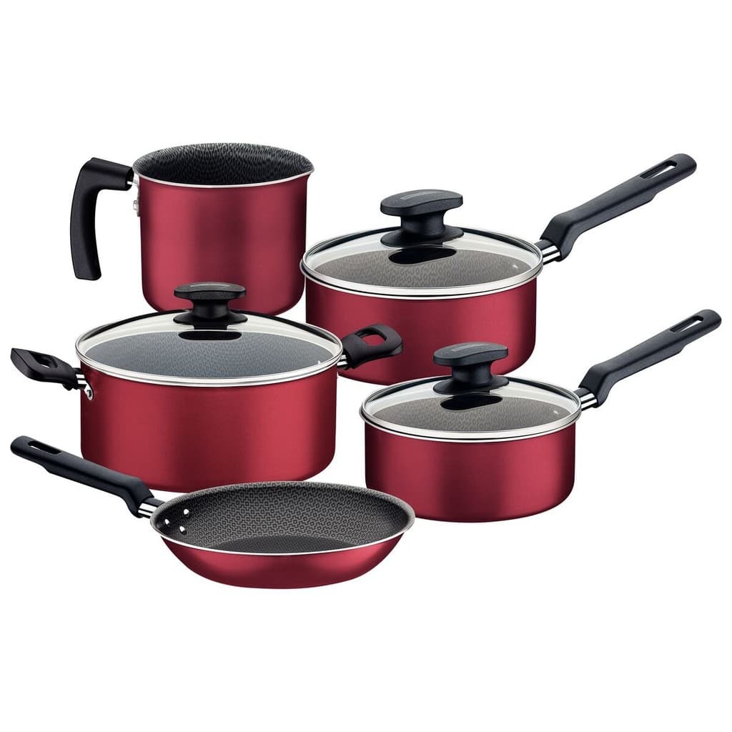 JOGO DE PANELAS 5PCS LORETO VERMELHO ANTIADERENTE TRAMONTINA