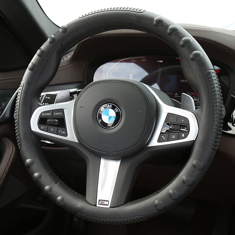 Capa de volante de carro de borracha antiderrapante massagem quatro estações à prova de suor verão capa de Silicone elás