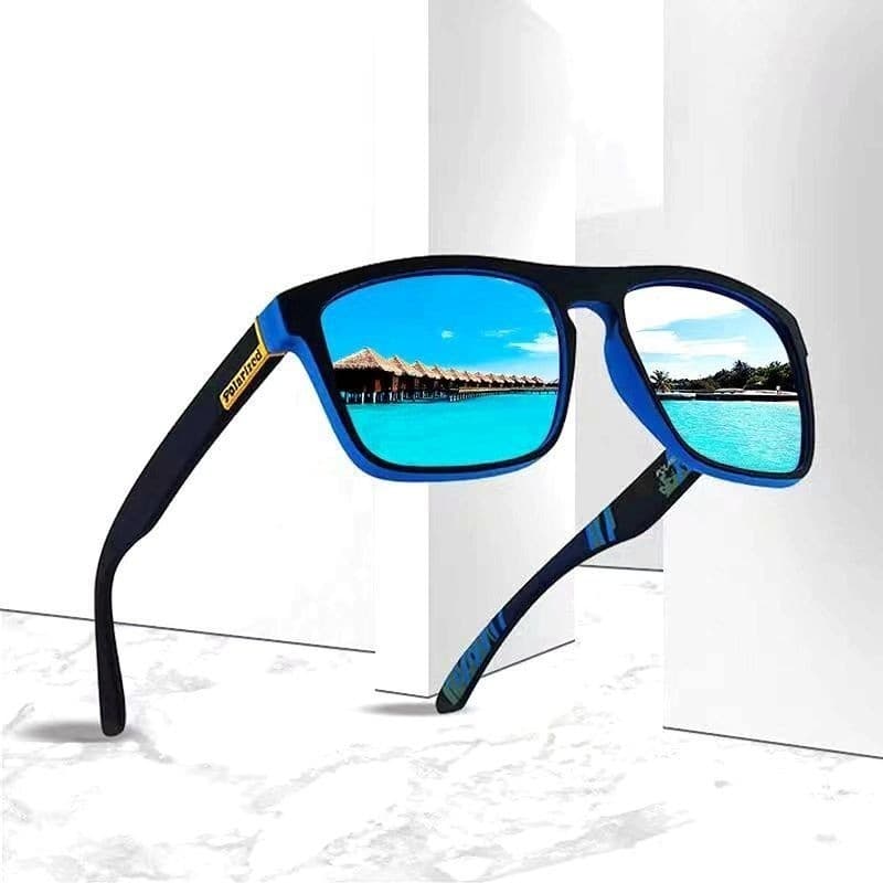 Óculos De Sol Polarizados Masculinos Espelho Esporte UV400 Condução Piloto Antirreflexo