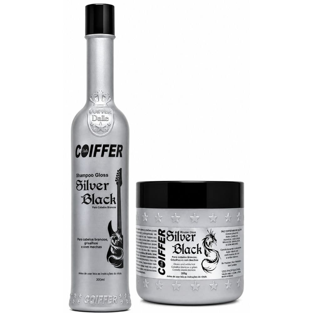 Kit Silver Black Grisalhos E Brancos 2un Coiffer
