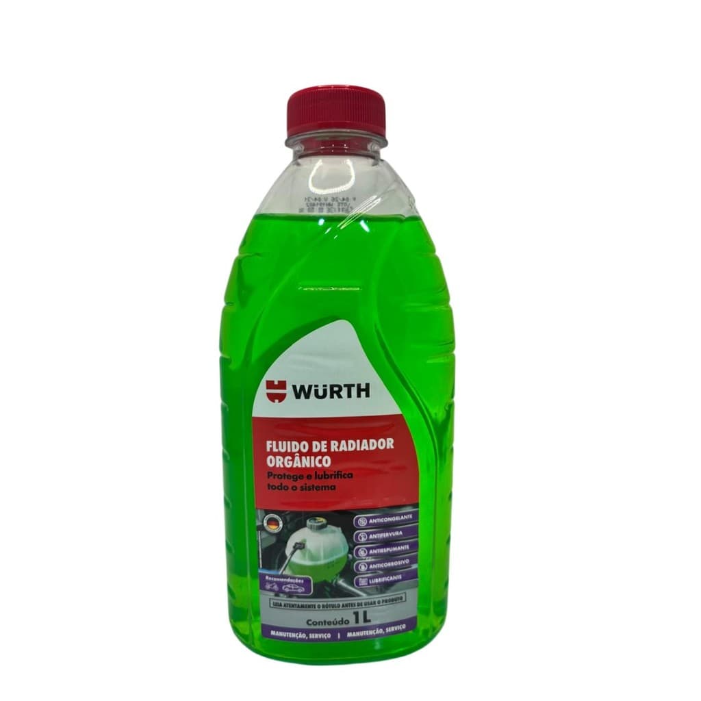 1l Aditivo Fluido Radiador Pronto Para Uso Wurth 1 Litro Verde