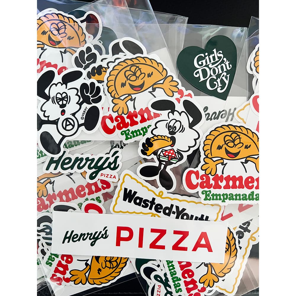 Verdy Girls Dont Cry henrys pizza Joint Street Wear Adesivo decorativo à prova d'água limitado
