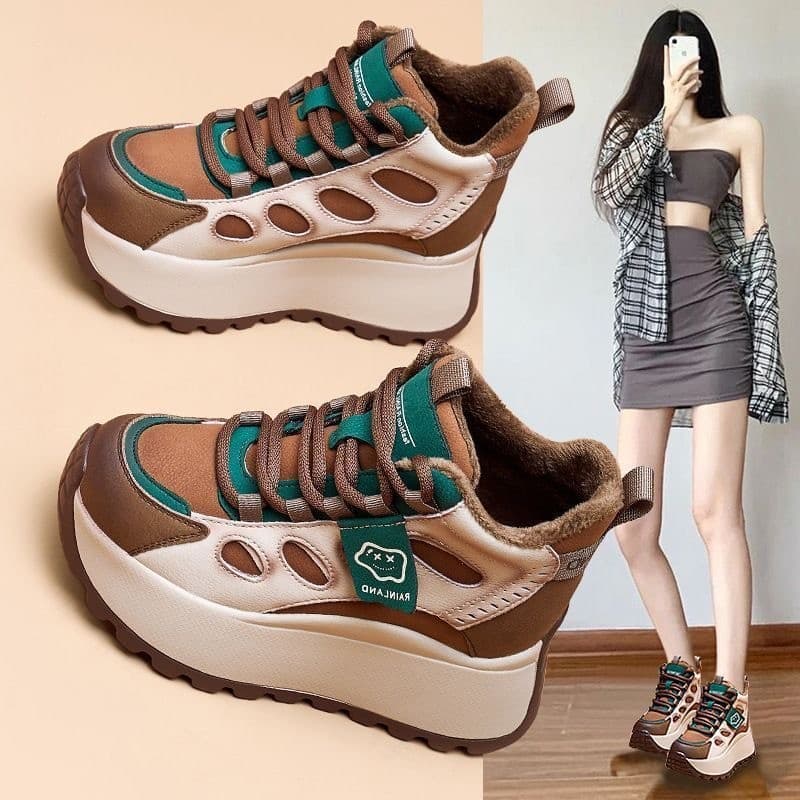 Forro de lã de alta qualidade papai sapatos femininos 2025 inverno novo estilo engrossado sapatos de algodão quente aume