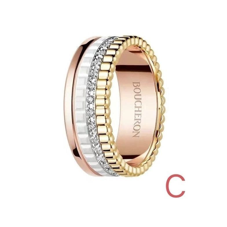 Anel de Casamento de Casal Anel de Casamento Rose Gold Full Diamond Anel de Casal de Alta Qualidade Unisexo