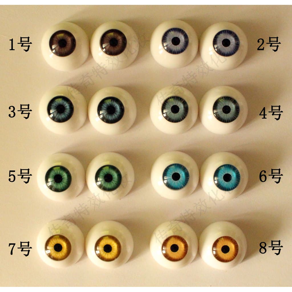 Simulação semicírculo globo ocular Silicone manequim efeito especial maquiagem globo ocular acrílico boneca globo ocular