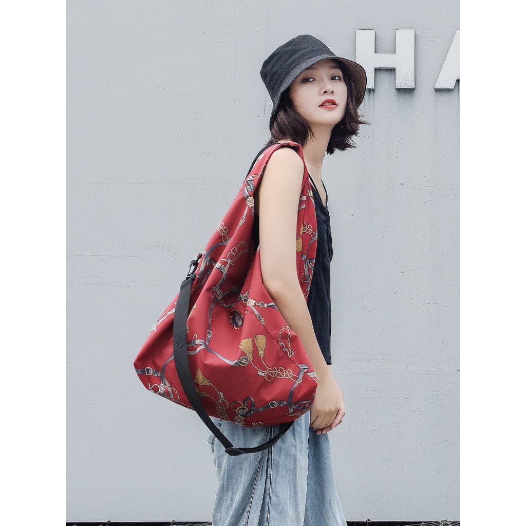 Retro estilo artístico portátil bolsa de lona senhoras mochila grande capacidade de um ombro criança-mãe saco Original l