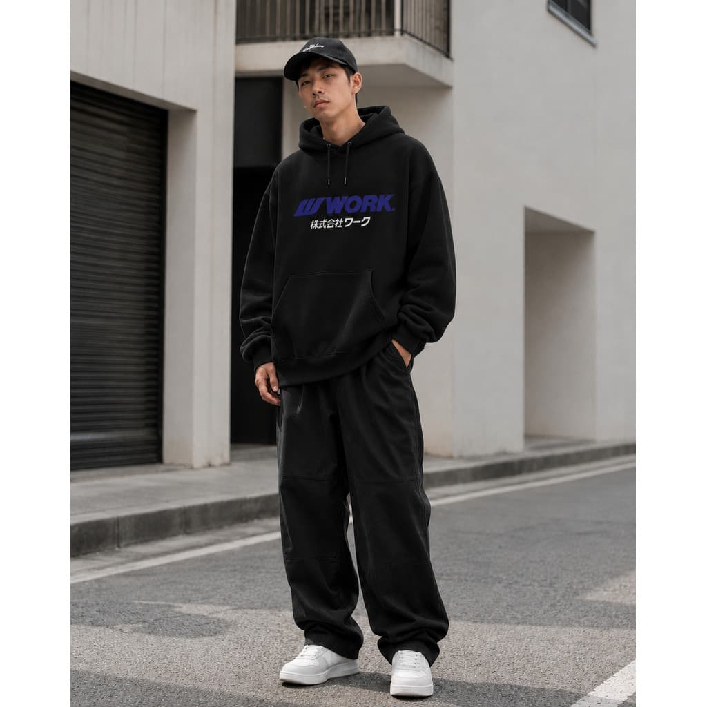 Blusa de Frio Moletom Work Capuz Bolso Canguru Casual Unissex