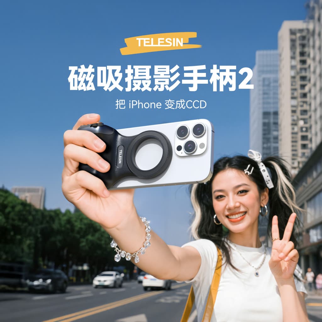 Taix Taixun alça de fotografia magnética adequada para Apple Huawei câmera de telefone móvel ferramenta útil Zoom Anti-S