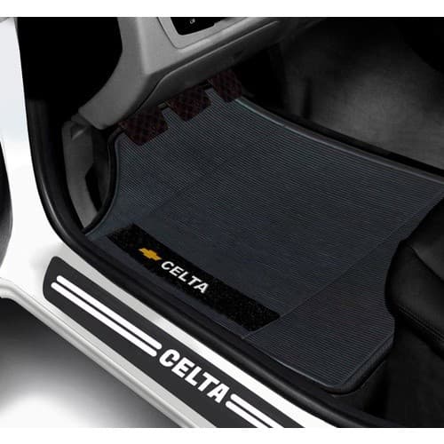 Kit Tapete E Soleira De Porta GM Celta Universal Carro personalizado
