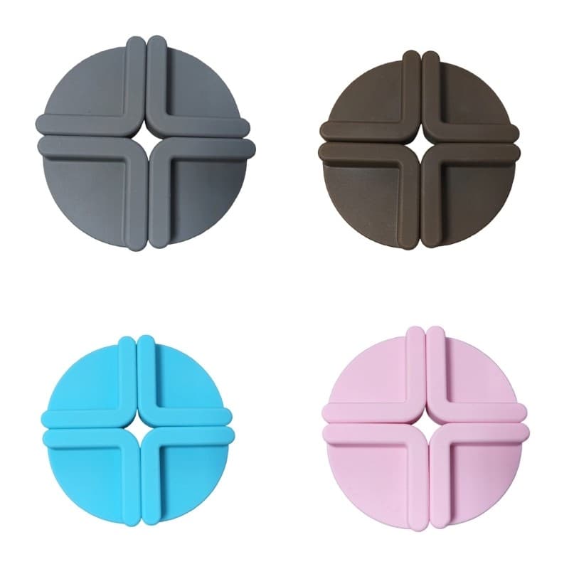 YU 4 Pcs Folha Tema Elastômero Tábua De Cortar Suportes Não Escorregam Para Preparação Segura E Suave
