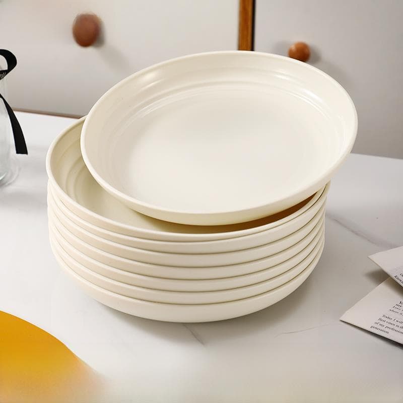 Nova marca prato de jantar descartável ambientalmente amigável utensílios de mesa bolo prato doméstico grau alimentício