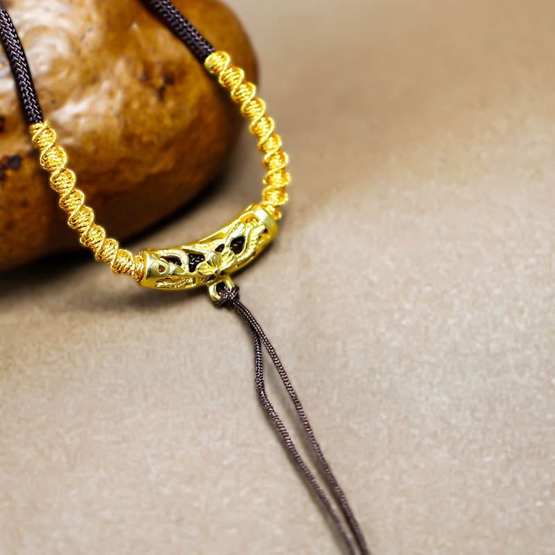 Colar Tecido À Mão Corda diy Tibetano Prata Estrada p Tongsheng Masculino E Feminino Pingente Cordão Jade Paz Fivela BZ4