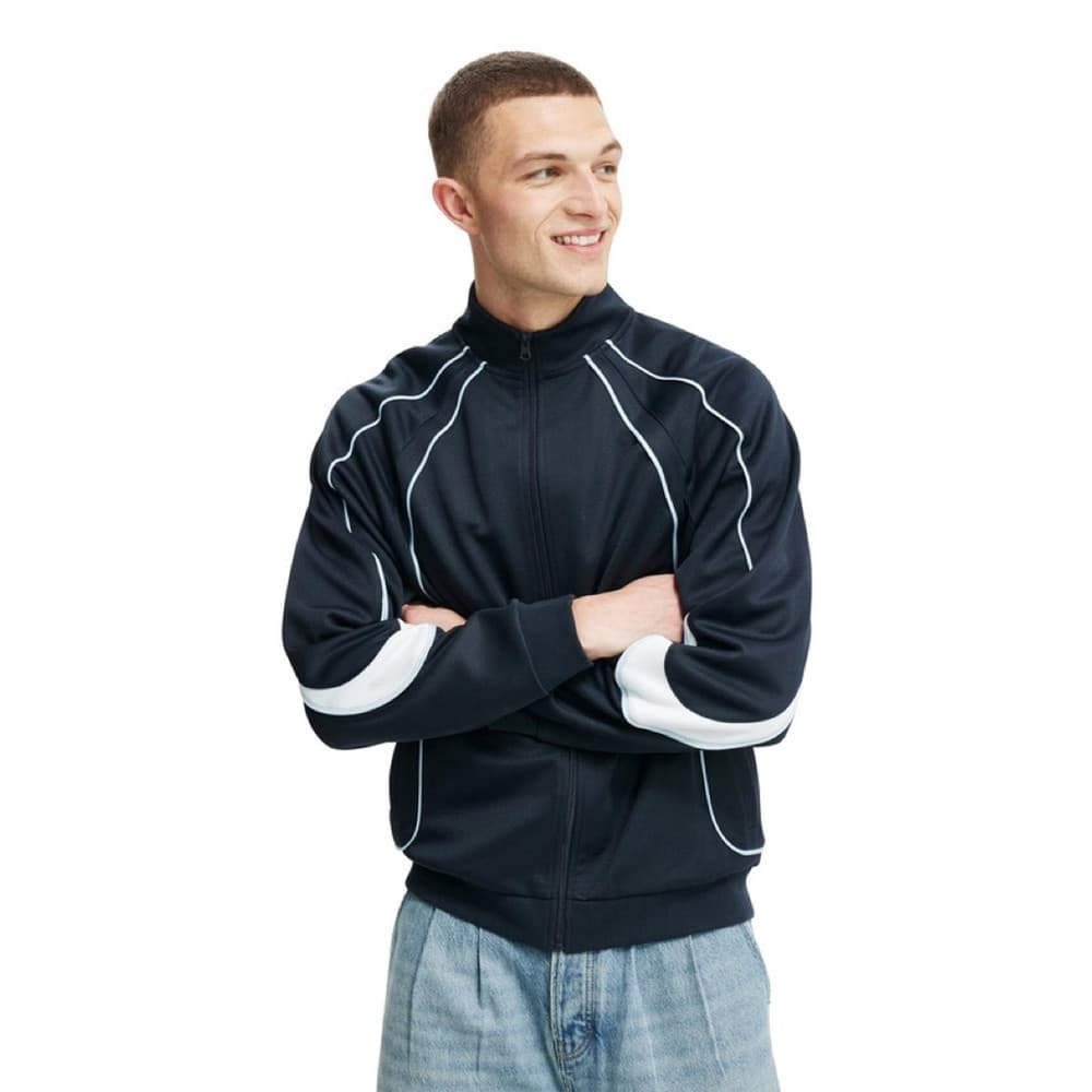 Australiano único co * xs-xxl tamanho masculino Retro estilo esportivo jaqueta com zíper calças esportivas retas moletom