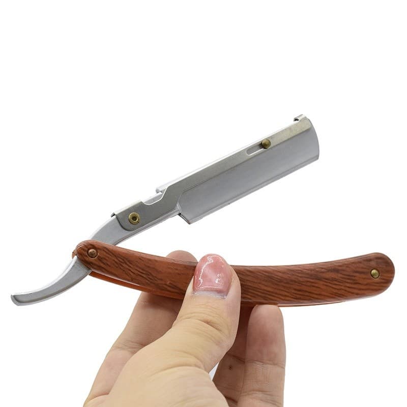 Navalha à moda antiga Manual das mulheres dos homens barbear navalha corte de cabelo rosto aparar barba lâmina cabeça de
