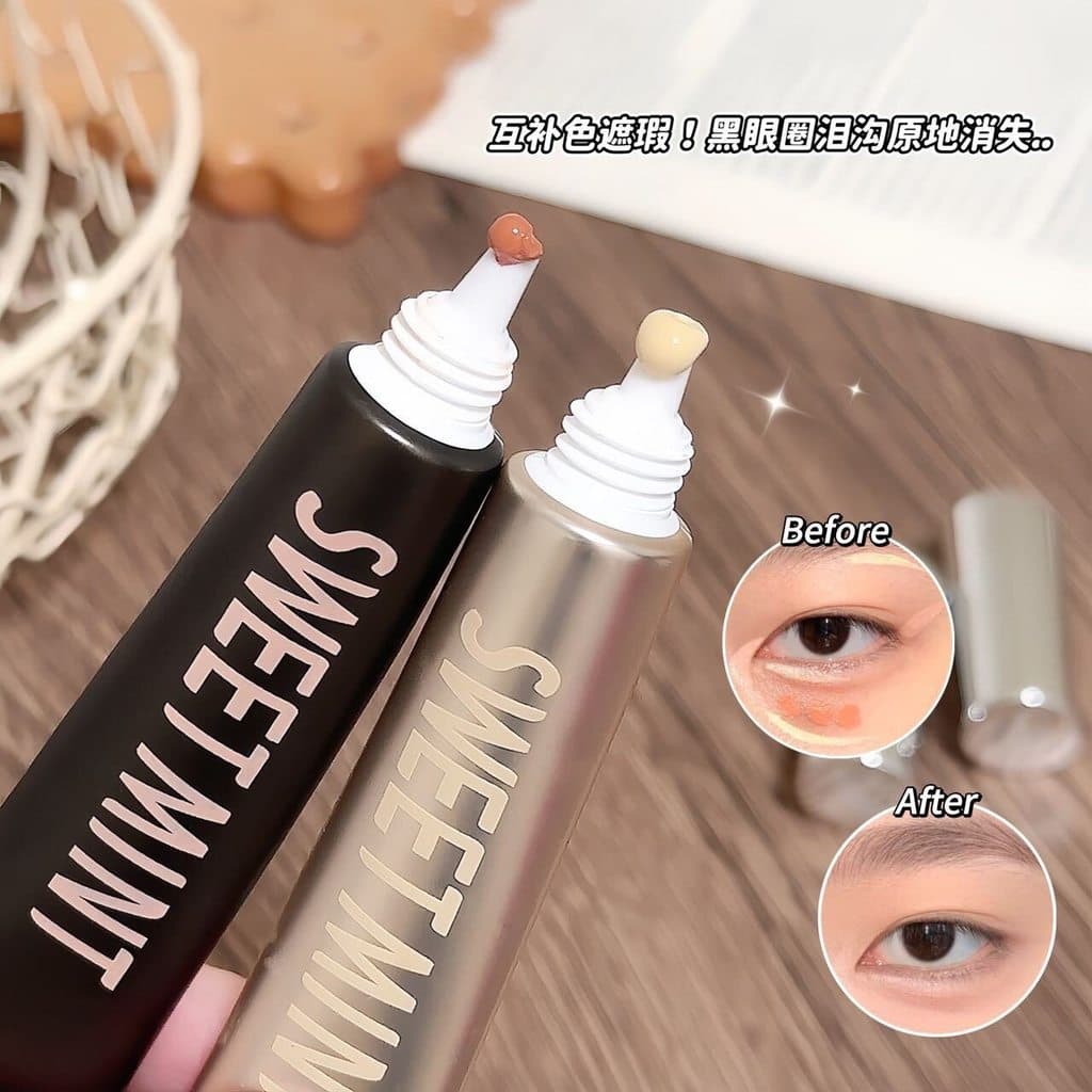 Uma caixa de duas peças!Caneta corretiva para olheiras, rasgo, sulco, marcas de Acne, manchas suaves, sem marcação, corr