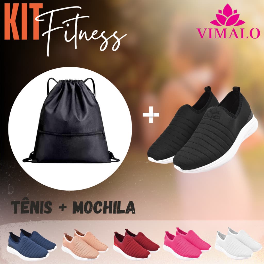 Kit Fitness Vimalo - Mochila esportiva E Tênis VL02 + MOCHILA Tênis jogging calce Fácil