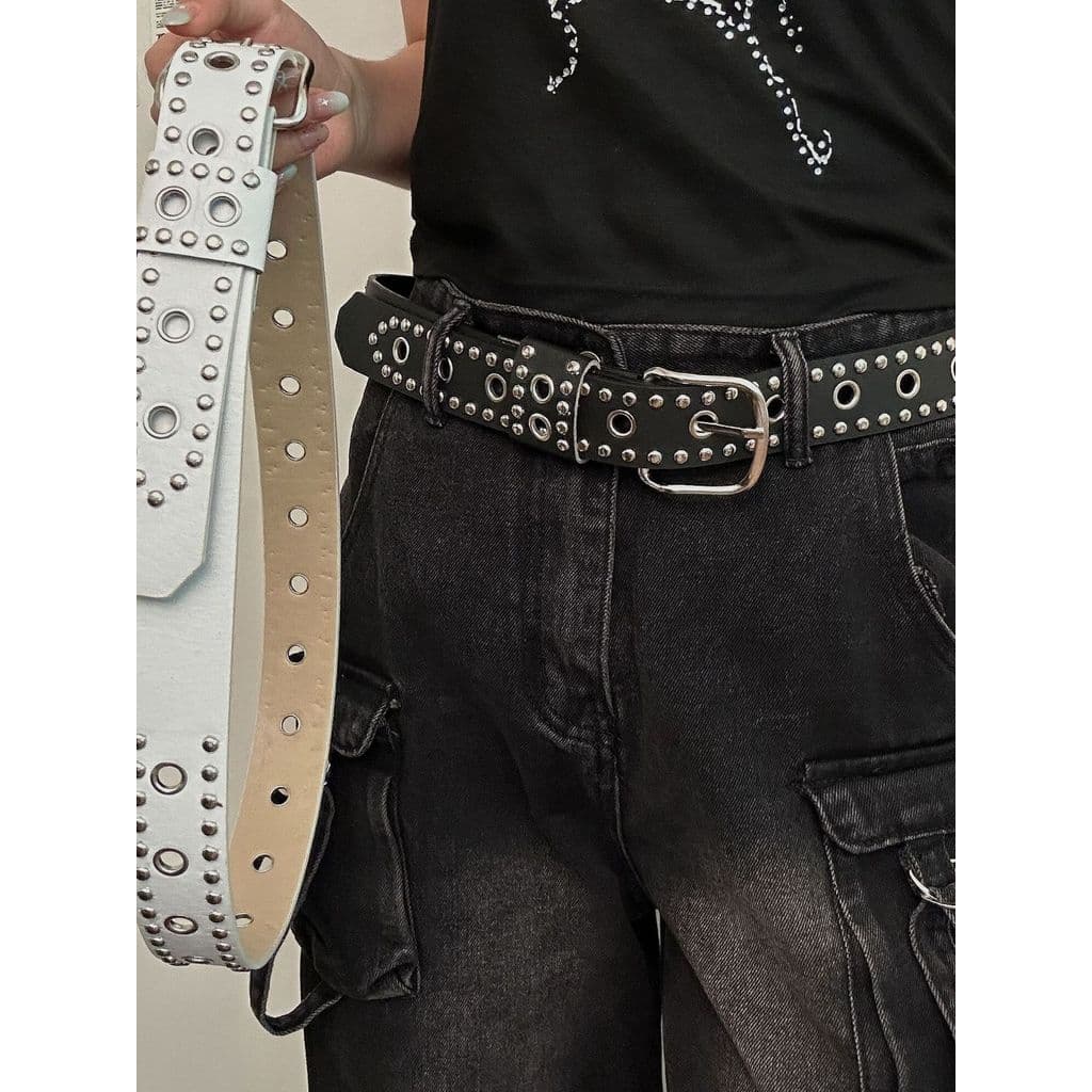 Senhoras cinto moda All-Match Jeans rebites cinto Casual fino Retro liga pino fivela versão coreana cinto na moda