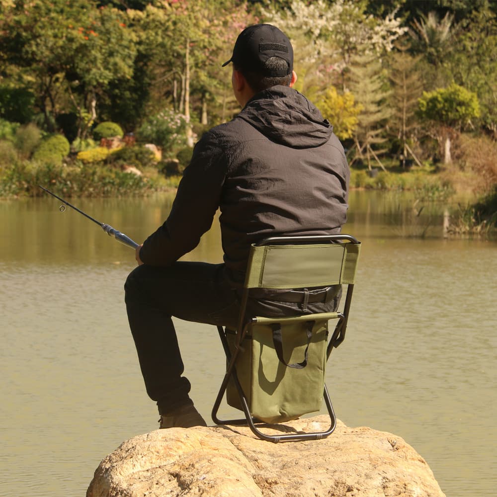 Deyi acampamento ao ar livre dobrável portátil saco de armazenamento de pesca cadeira de pesca saco bolsa encosto saco d