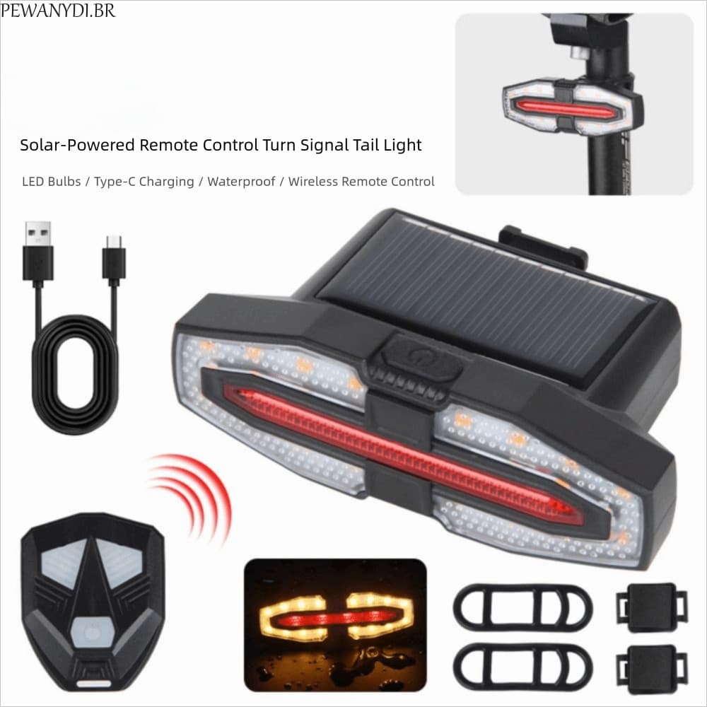 Luz Traseira Do Guiador PEWANYDI , Farol De Bicicleta Estável E Apertada , Lanterna Resistente Ao Desgaste