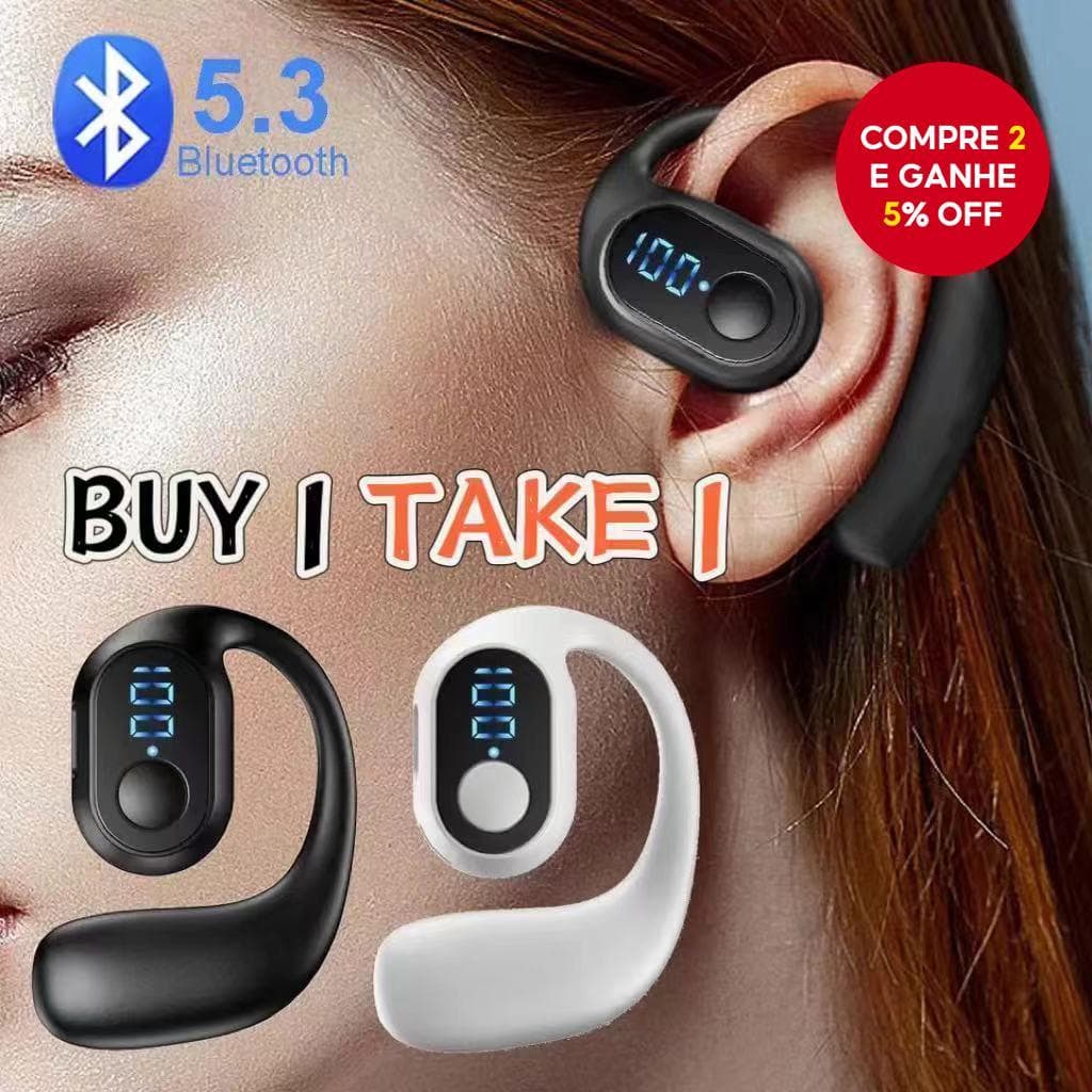 Compre 1 E Ganhe 1 Fone De Ouvido Sem Fio Bluetooth Único À Prova D'água Fones Bateria Longa Escritório Negócios Com Mic