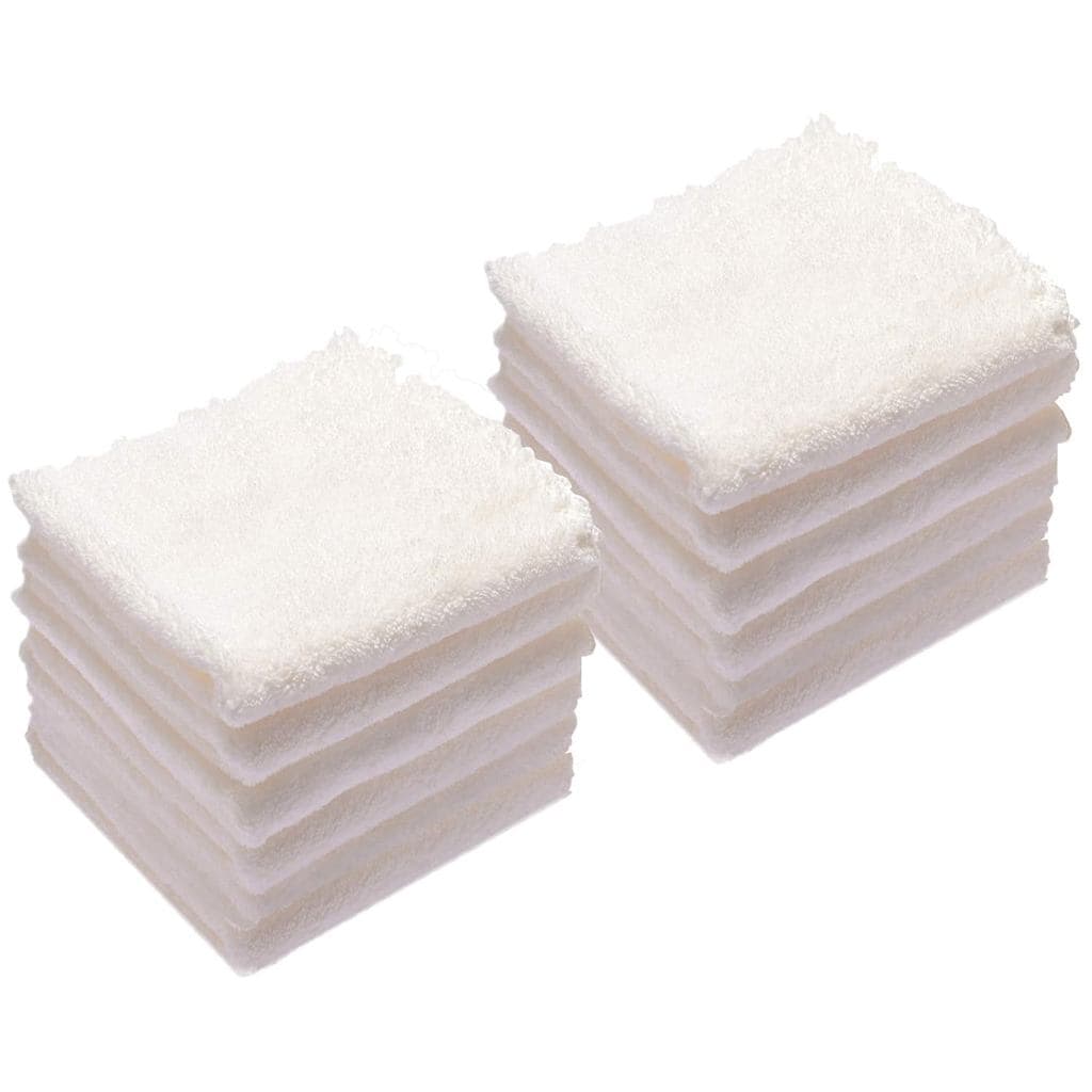 Toalhas de Banho Kyapoo para Bebês, Pacote com 12, 12x12 Polegadas, Microfibra de Lã Coral, Extra Absorventes e Macias p