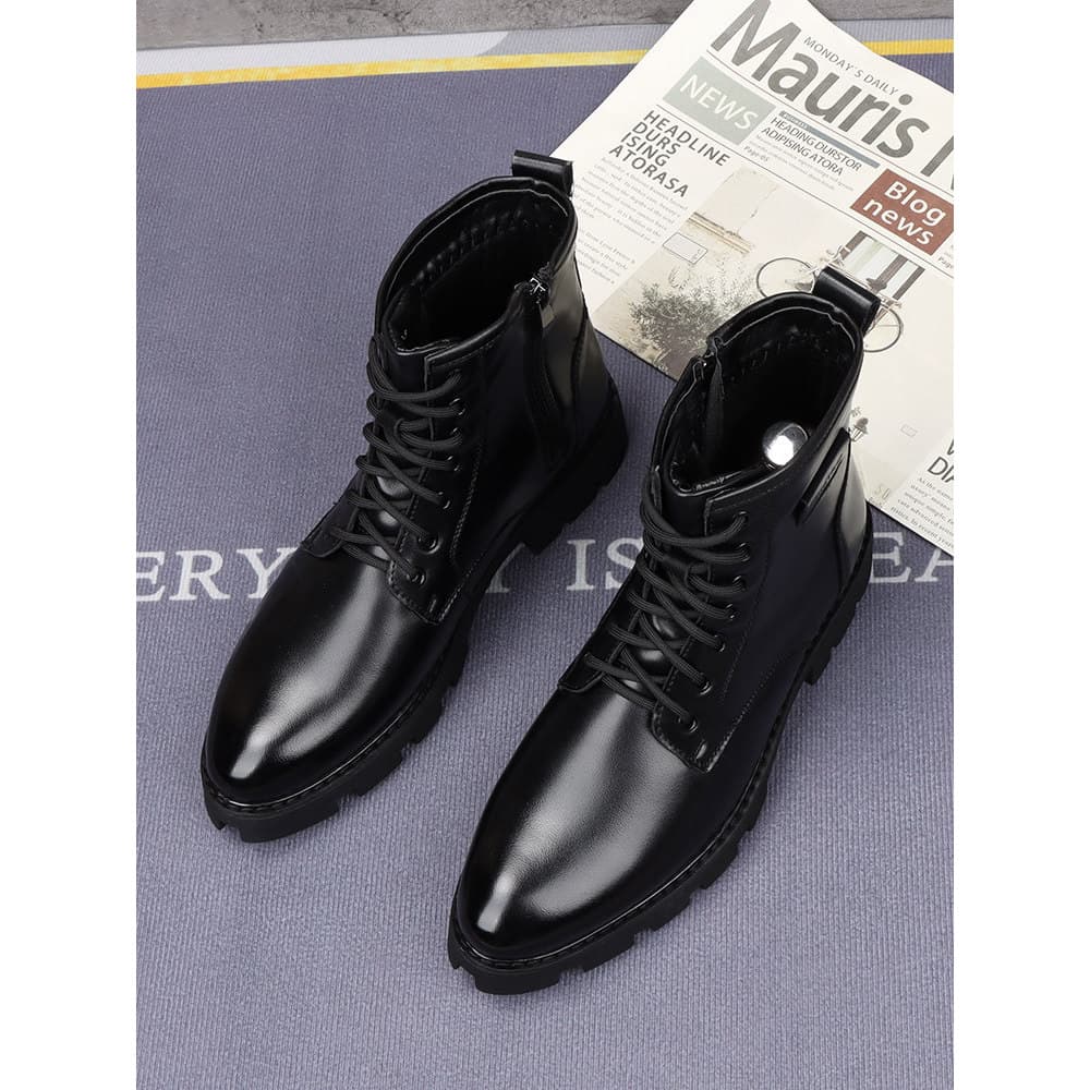 Mi Mid-Top Chelsea botas masculinas High-End sentimento apontou Toe britânico botas curtas cabeleireiro na moda inferior