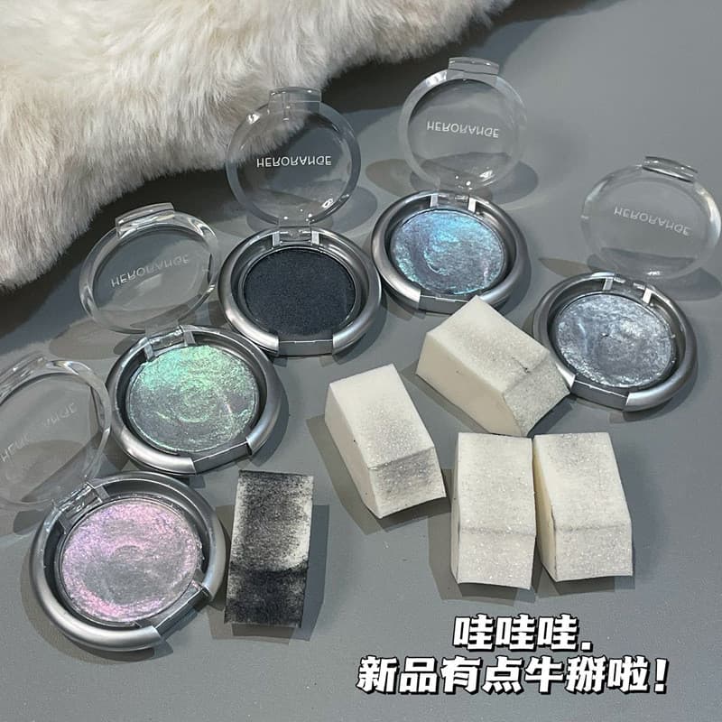 Diamantes piscantes fumados!Glory Charm Change Monocromático Maquiagem Cristal Paleta de Sombras Roxo Verde Azul Polariz