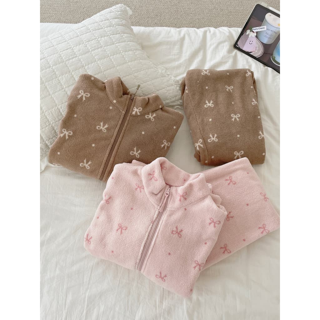 Ponto Profundo Fangfei |Outono inverno estilo forro de lã engrossado Coral velo Loungewear estilo coreano gola alta ins