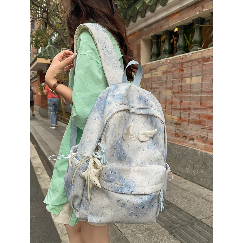 Nicho Tie-Dye mochila meninas estudantes do ensino médio estudantes universitários mochila versão coreana de alto valor