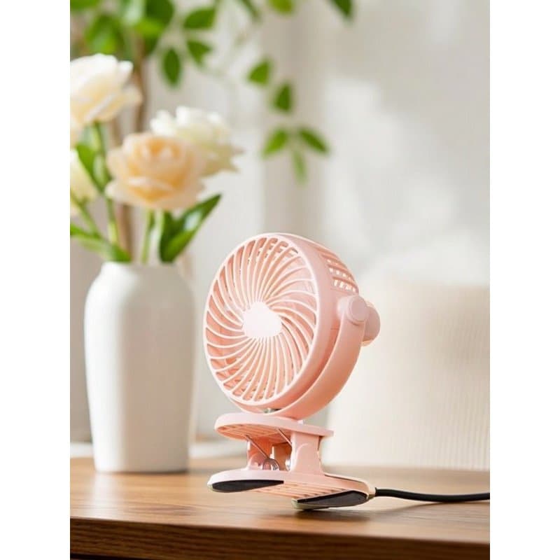 K K6 Clip Fan USB Mini Recarregável Carro Desktop Silencioso Dormitório Estudantil Ao Ar Livre Verão Escritório Portátil