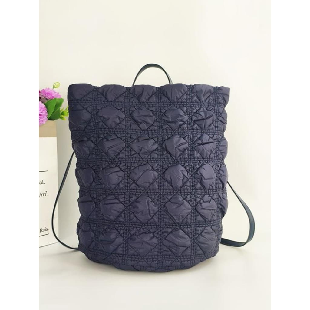 Novo estilo de algodão-cheio nuvem saco diamante mochila sacola grande capacidade Casual saco de escola leve bolsa peque