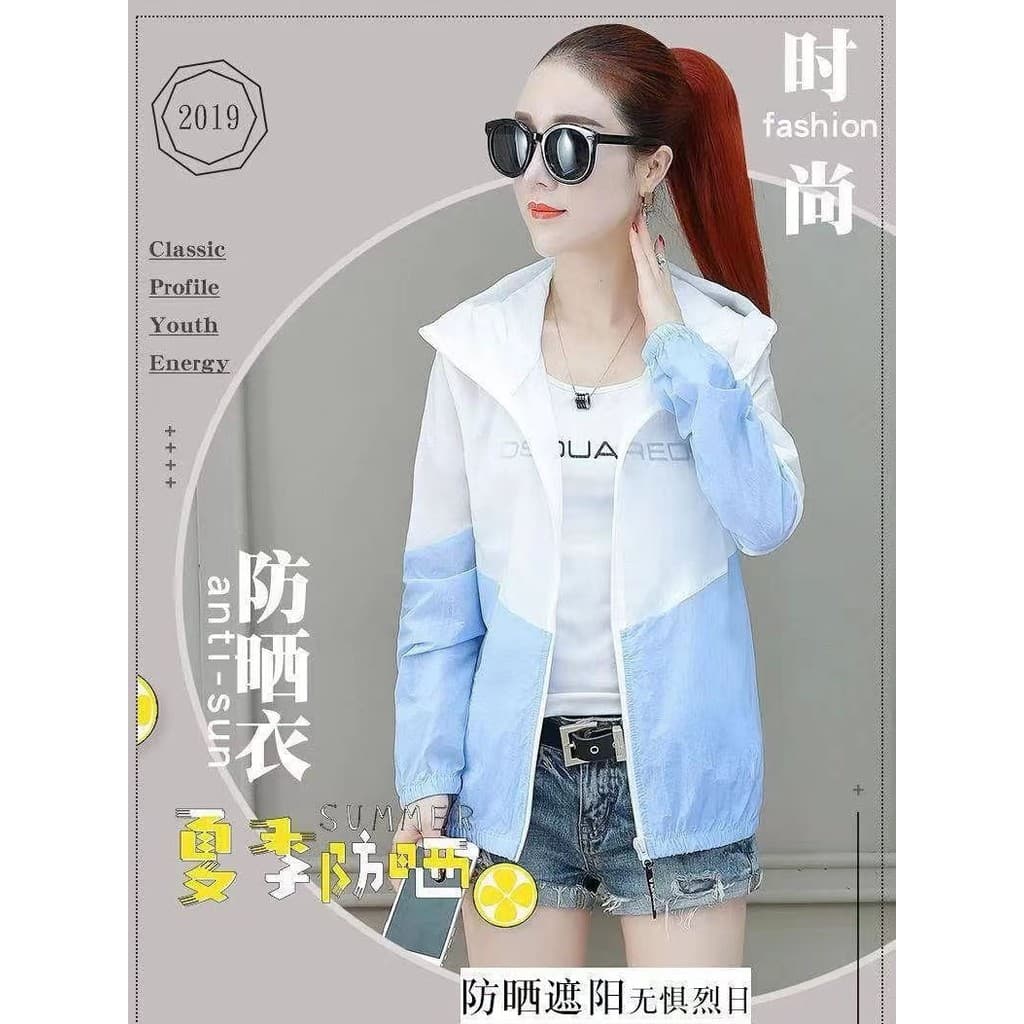 Protetor solar roupas femininas 2023 primavera outono verão novo estilo à prova de ultravioleta versão coreana jaqueta f