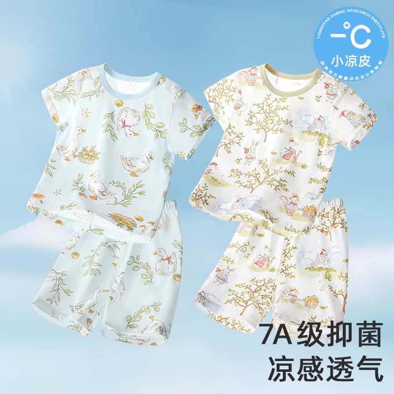 Bebê roupas de verão conjunto roupa interior do bebê algodão puro meninos pijamas infantis roupas de duas peças Shorts d