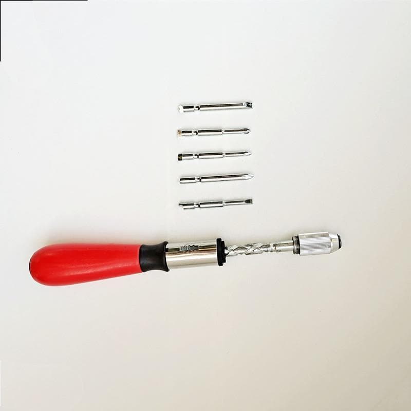 Chave de fenda semiautomática de catraca tipo Push dianteiro e reverso Chave de fenda rápida Speed-up Pressão manual tip