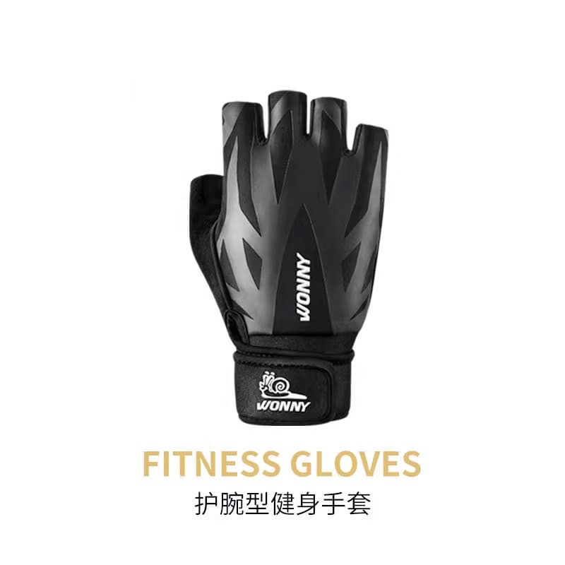 Wonny Luvas de Fitness Pulseiras Masculinas Casal Equipamento Feminino Treinamento Meio Dedo Esportes Barra Horizontal