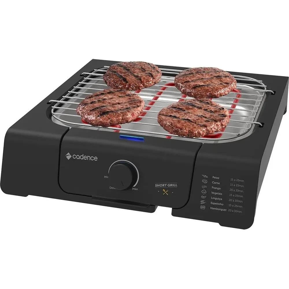 Churrasqueira Elétrica Compacta Cadence GRL805 Short Grill 220V